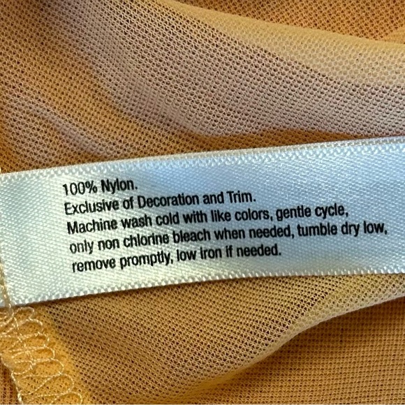 Betsey Johnson Semi Sheer Layered Baby Doll Nightie Women’s SZ Small Pink Orange - Picture 7 of 7